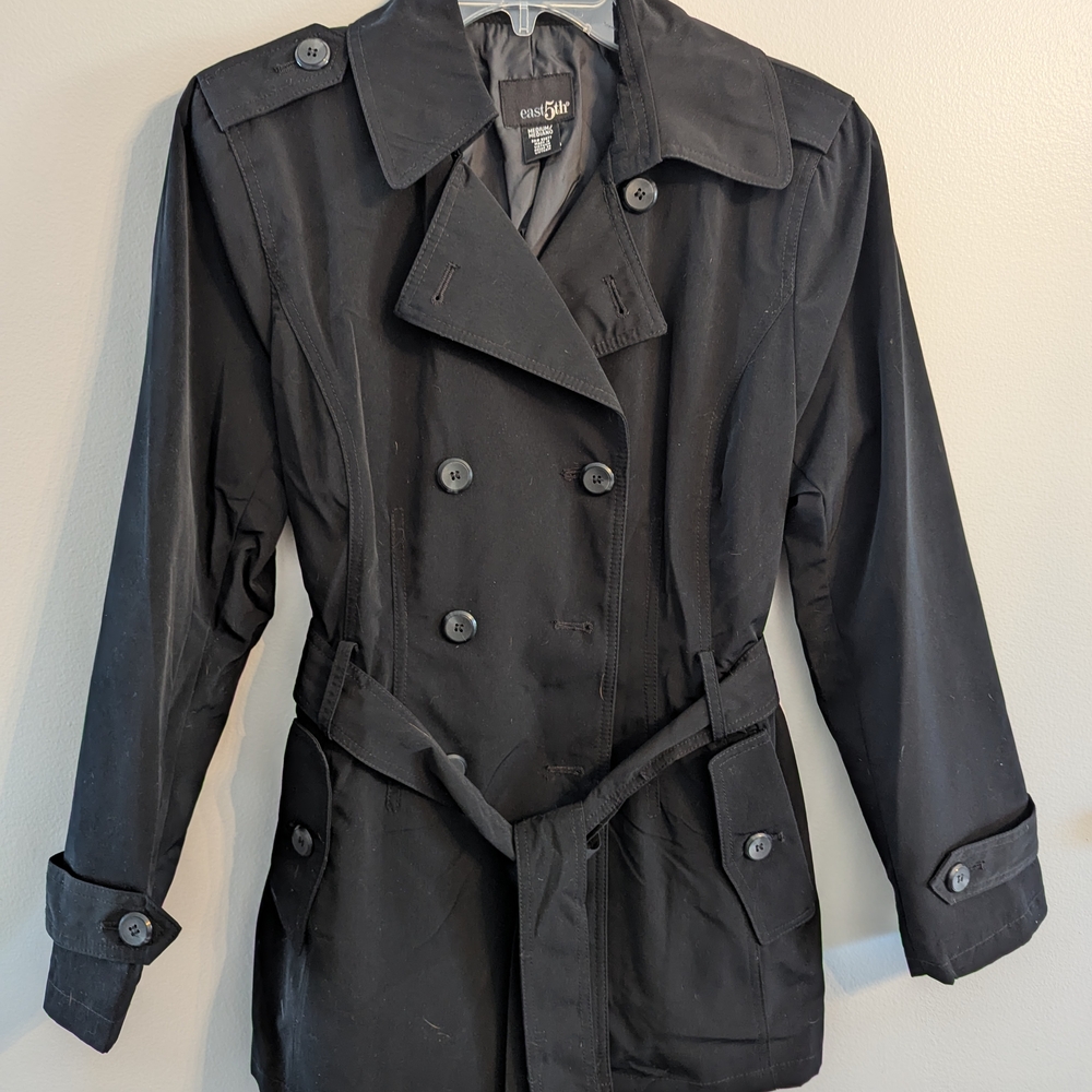 Coldwater Creek Black Trench Coat